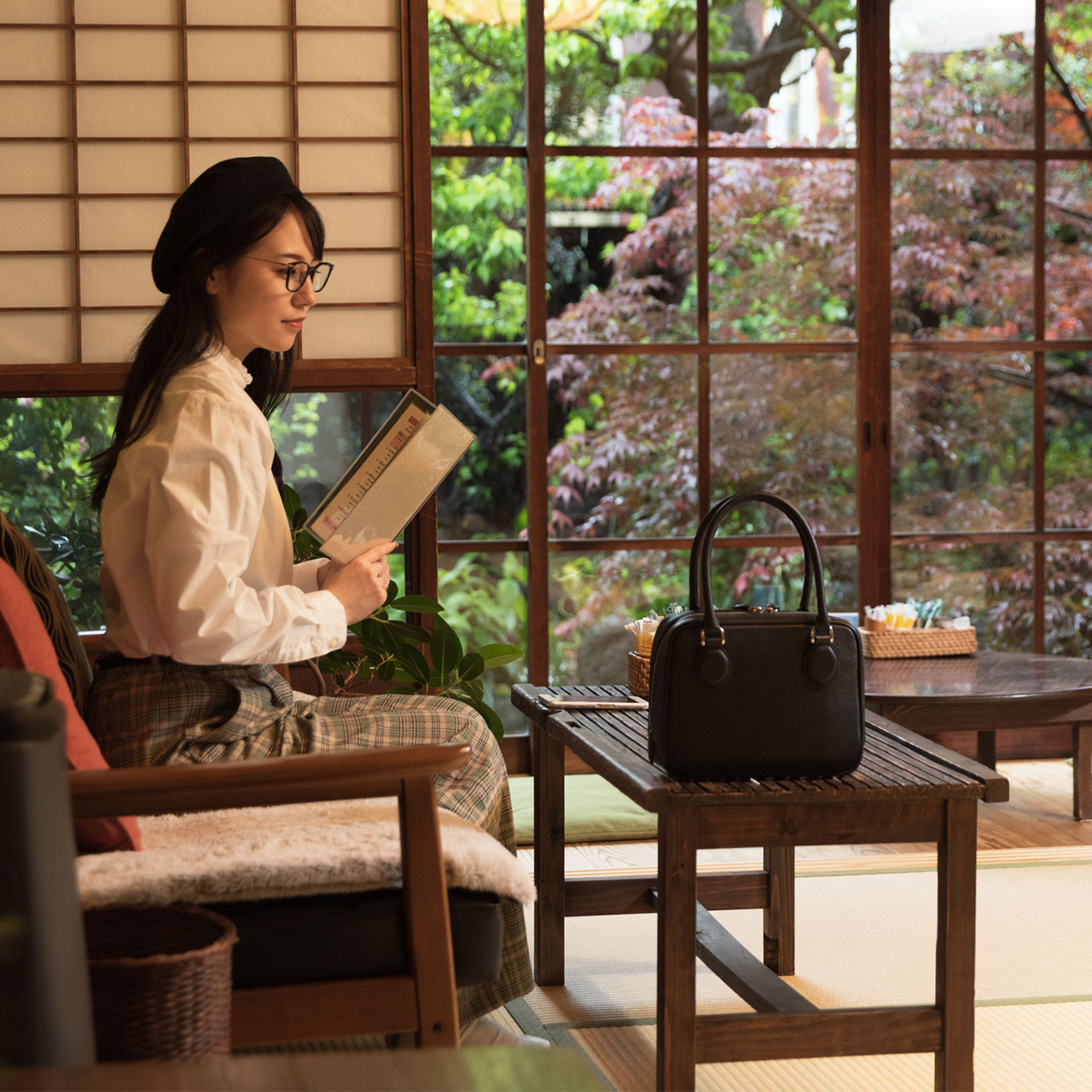 日本製高級ミニボストンバッグ